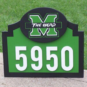 MARSHALL "The Herd" Address Sign for your home (with your address (NEW)